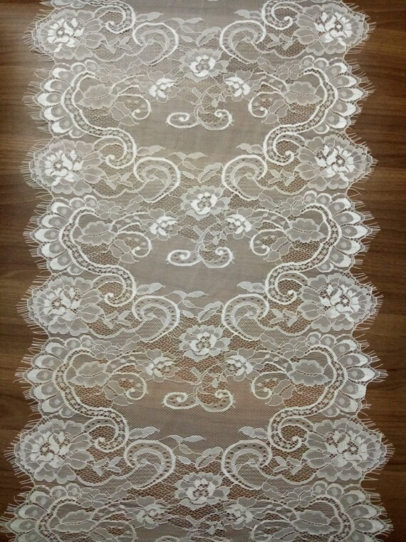 Extra Wide Table Runner/ivory Lace Table Runner/ivory Etsy