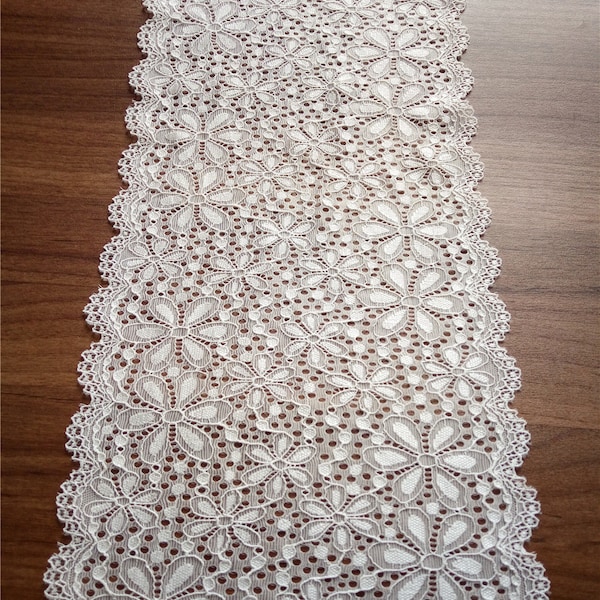 White table runners, 7", table runner , wedding table runners,  wedding runners, lace table runner, table runners,  R1527071