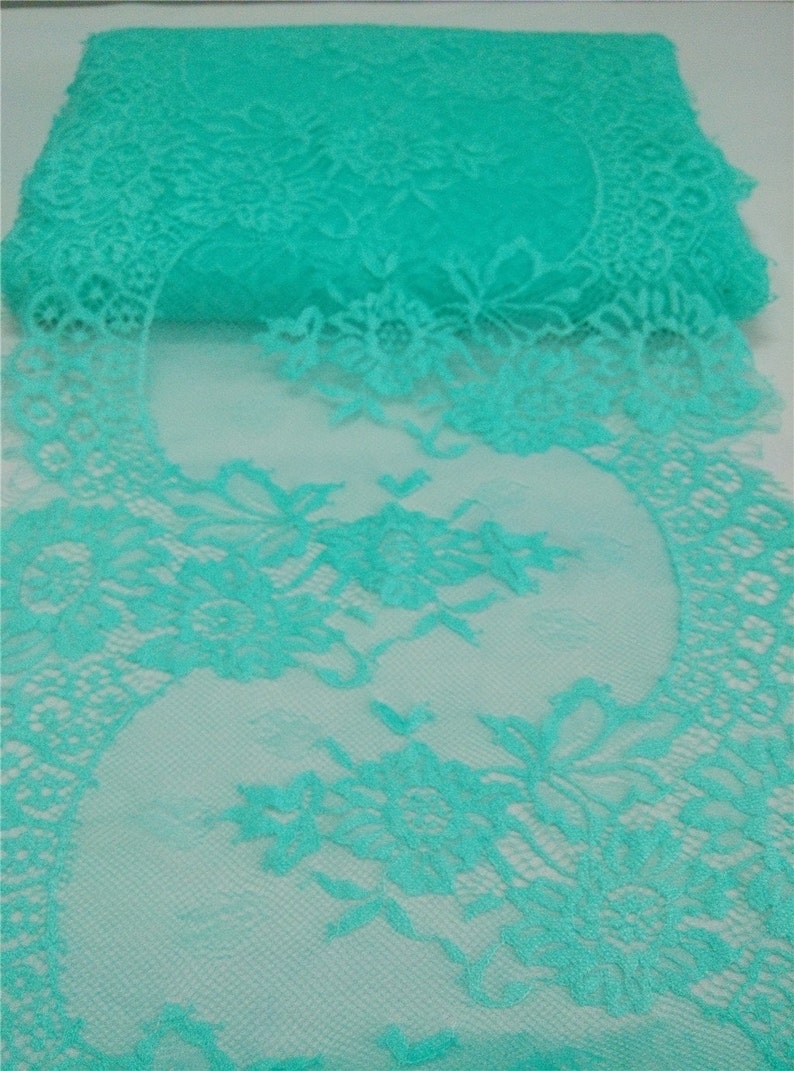 Mint Lace Table Runner 12 White Table Runners Etsy