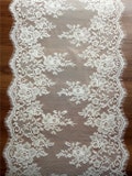 White lace table runner wedding table runners  lace table runner wedding runners  15" wide