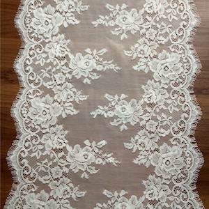 Runner da tavolo in pizzo bianco, runner da tavolo per matrimonio, runner da tavolo in pizzo, runner da tavolo per matrimonio, 15" di larghezza
