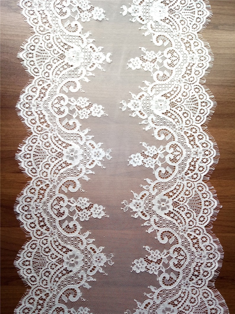 White Lace Runner 15 Wide Lace Table Runner Wedding Etsy