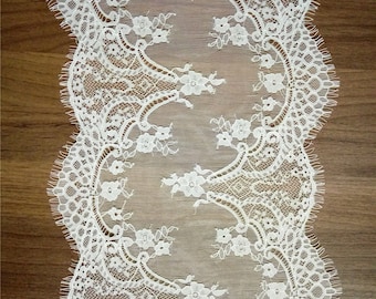 7ft-10ft lace table runners, 10",  wedding  table runners,  Wedding Decor/wedding table runner, table runner/Lace Table Overlay R16041802