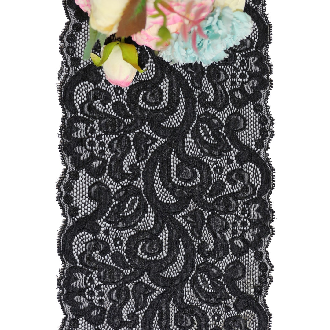 Lace Table Runner, Black Table Runner, Wedding Decor, 3ft30ft Long X