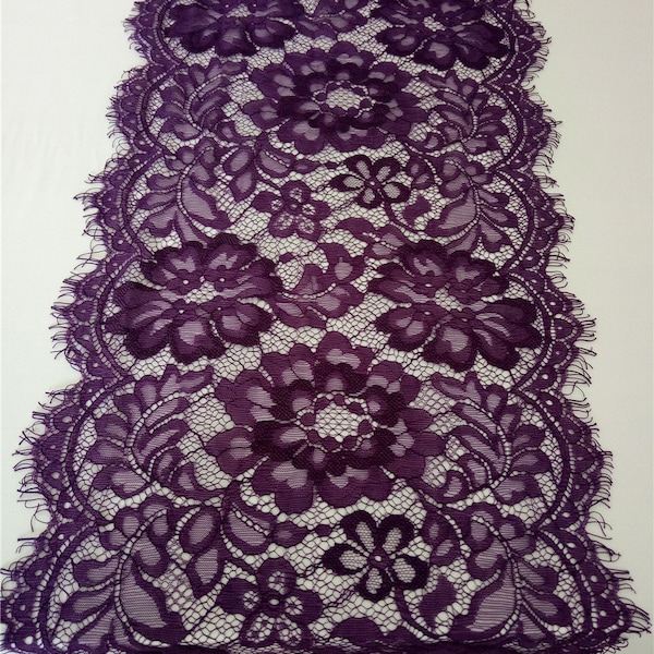 Purple  Lace Table runner, 10" , purple table runners,  wedding  table runners, lace table runner, weddings,lace overlay,lace table runner