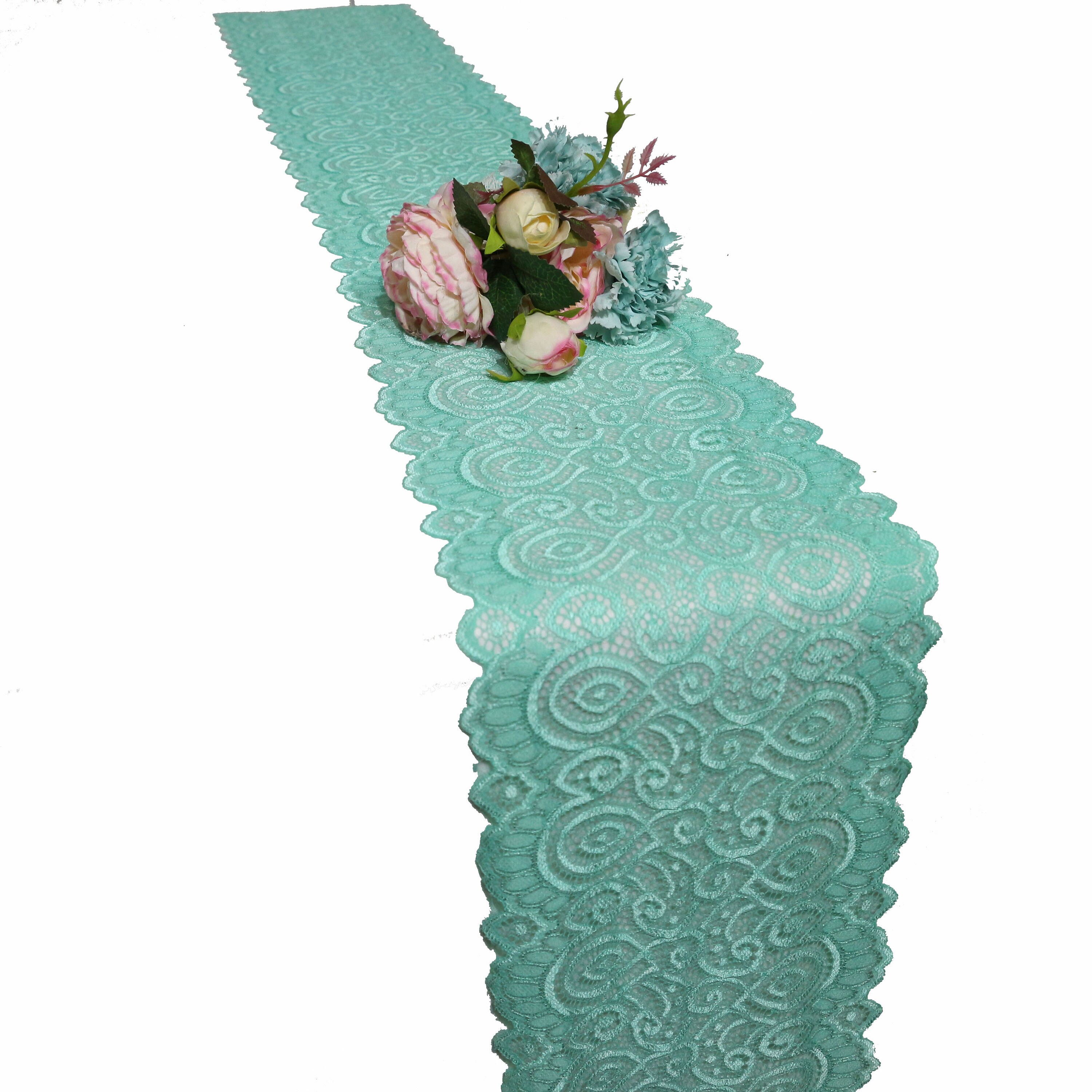Mint table runner mint green lace table runner lace table Etsy