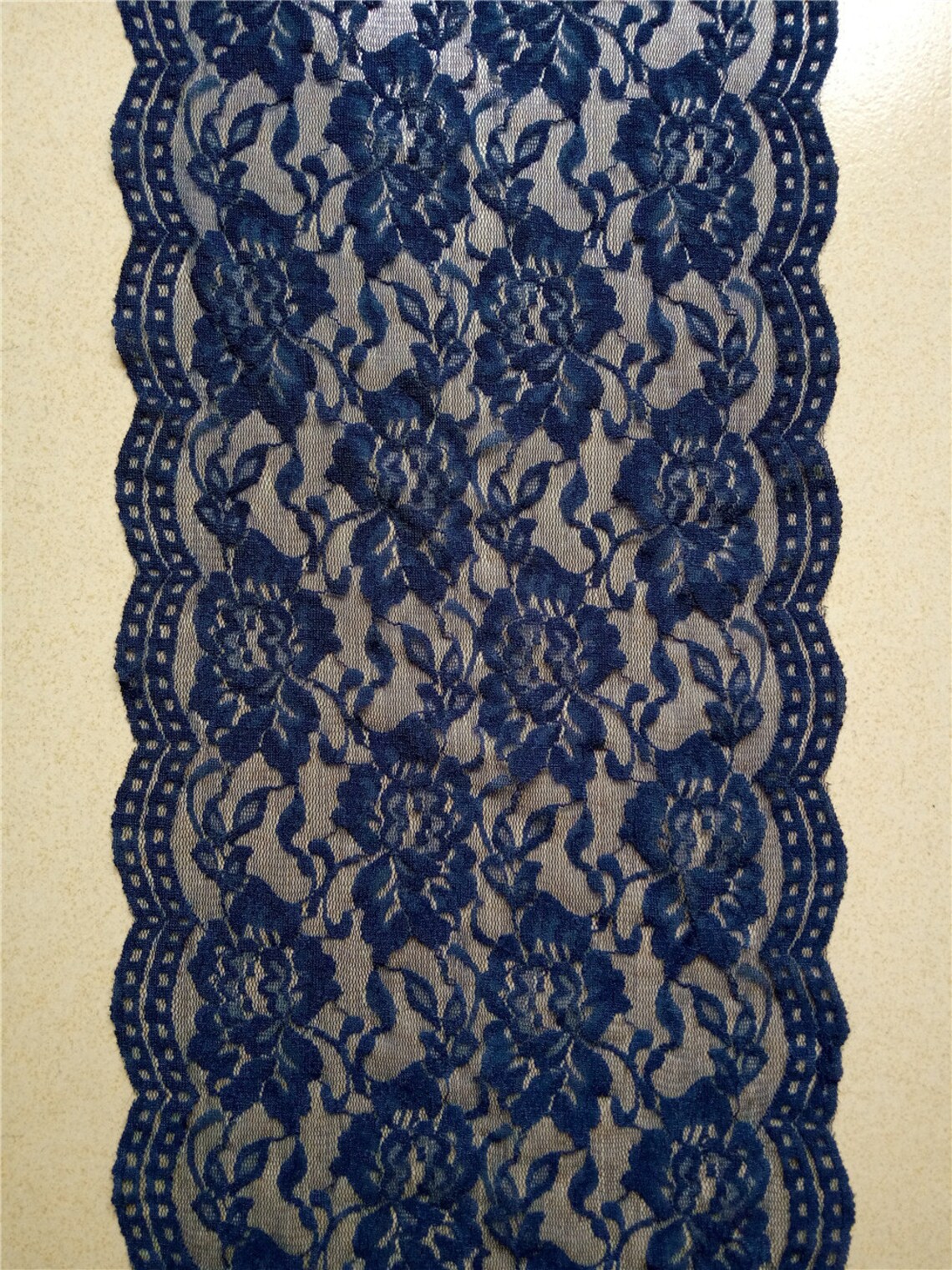 Navy Lace Table Runner Lace Table Runner Table Runners Navy Etsy