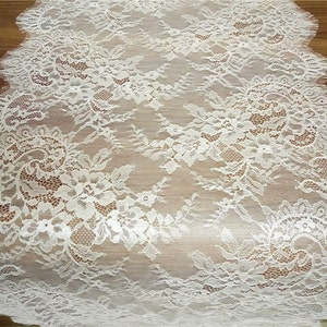 Ivory lace table runner, 18&quot;, wedding table runner , lace table runner,  wedding runners lace table runner,  JX002