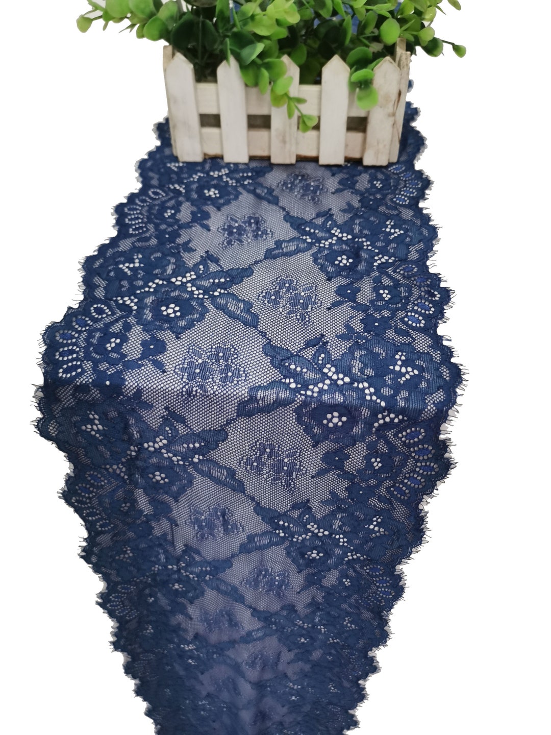Navy Lace Table Runner 8 Wide Wedding Table Runners Etsy