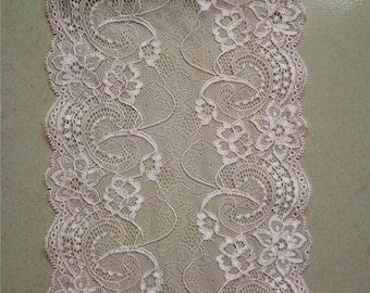 Narrow Blush lace runner, 7inch wide ,wedding table runner , lace table runner, table runner, table runners for sale,pink wedding