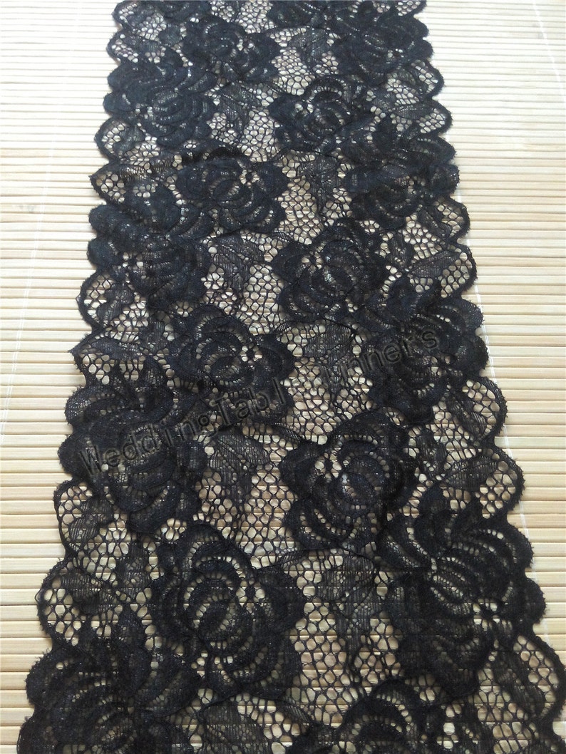 Black lace table runner 7 wedding table runner lace Etsy