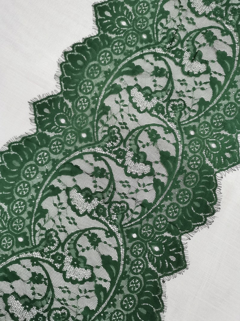 Green table runner hunter green lace runner 13" wide 10ft/120inch long wide wedding decors bridalshowers orholidays image 3