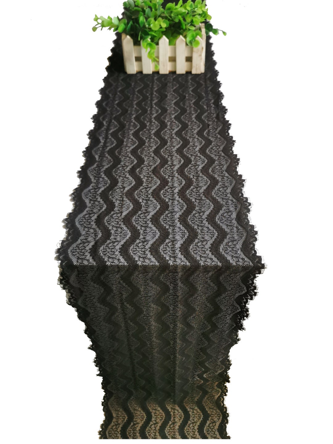 Wave Table Runner Pattern Black Lacetable Runner Wave Strips Patterned Decorative Wedding Table ...