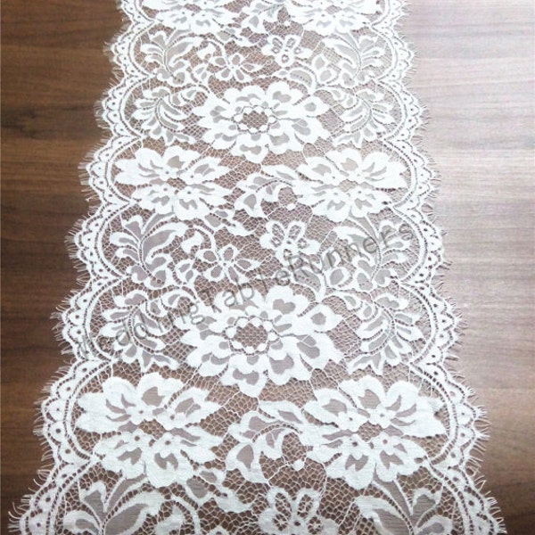 7ft white Lace Table runner 10"  white  table runners wedding  table runners  runner151012502