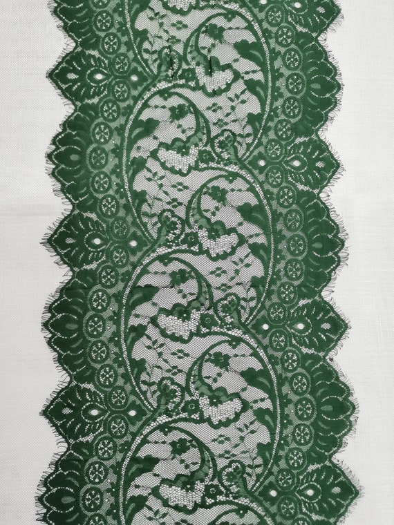 Green table runner hunter green lace runner 13" wide 10ft/120inch long wide wedding decors bridalshowers orholidays