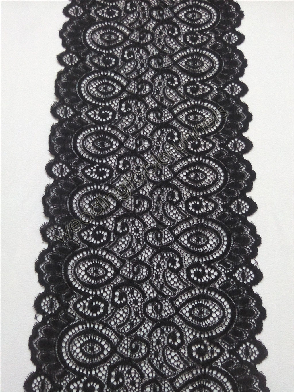Black lace table runner 7 wedding table runner lace Etsy