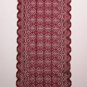 Bieżnik na stół Burgundy Lace Bieżnik na stół weselny Bieżnik na stół Ace Bieżnik na stół walentynkowy