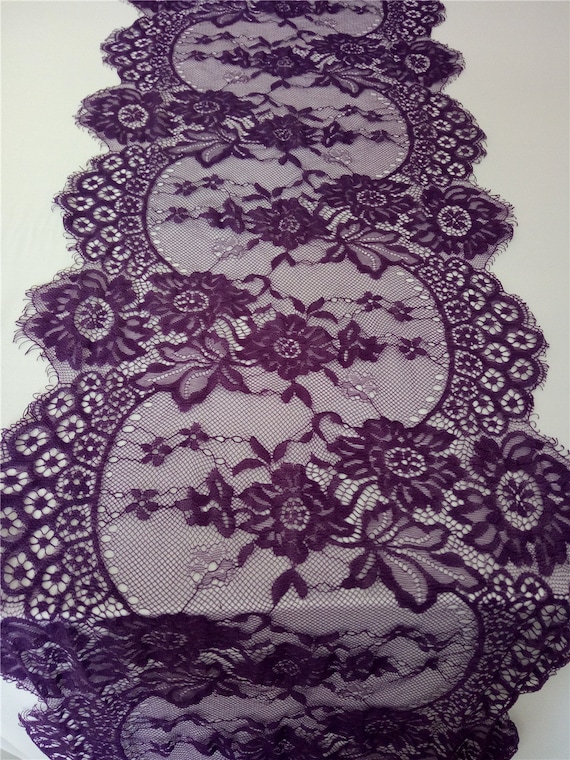 Dark Purple Lace Table Runner 12