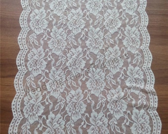 Ivory  Lace Table runner 12" wedding table runner  white table runners wedding  table runners  R112431