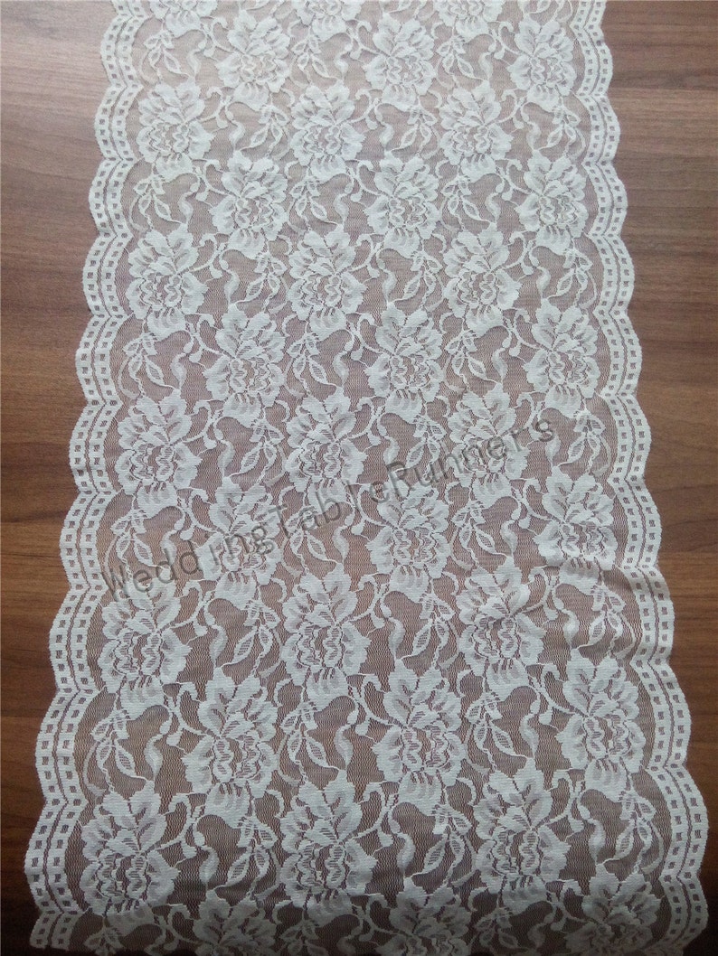 Ivory Lace Table runner 12 wedding table runner white table runners wedding table runners R112431 image 1