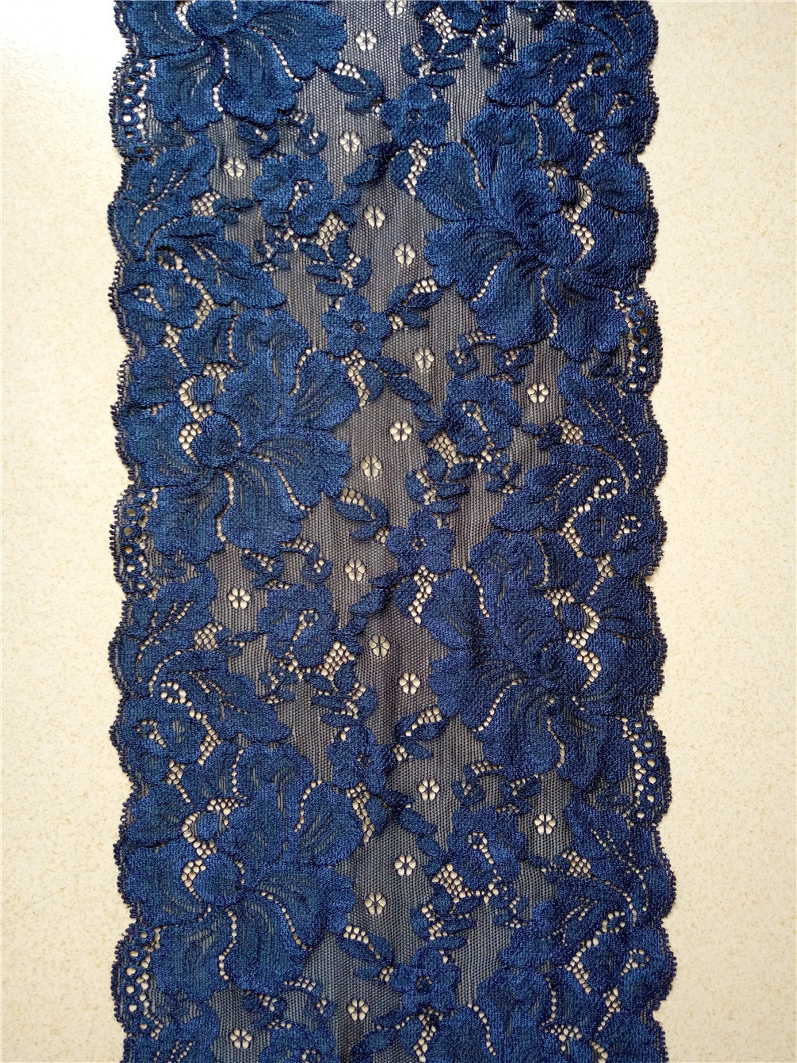 Navy Lace Runner Navy Lace Table Runner Something Blue Navy Etsy