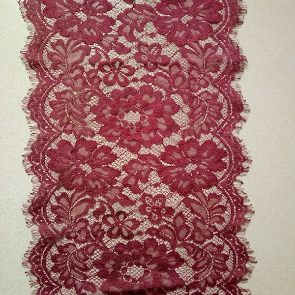 Wine red lace table runner/burgundy wedding, lace table runner/wine table runner/outdoor table runner/lace overlay