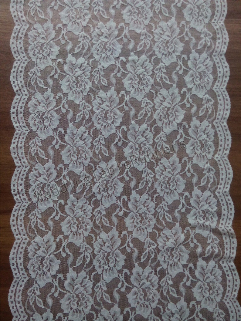 Ivory Lace Table runner 12 wedding table runner white table runners wedding table runners R112431 image 3