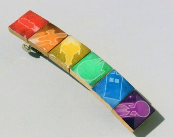 Sci-Fi Pride Scrabble Tile Hair Barrette