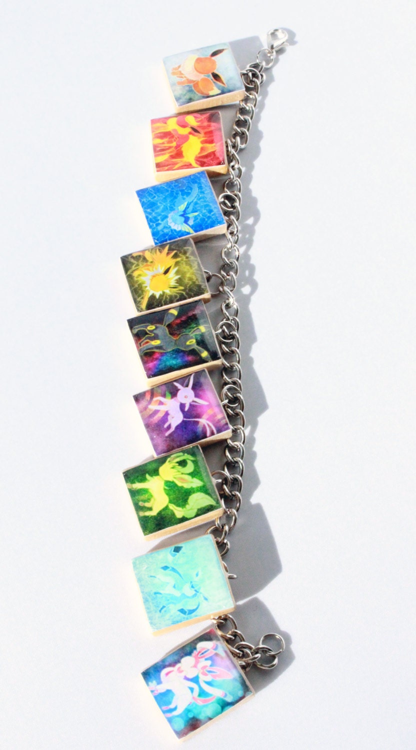 ポケモン ブイズ ブレスレット イーブイ進化形チャームブレスレット - ポケモン風 - Etsy 日本