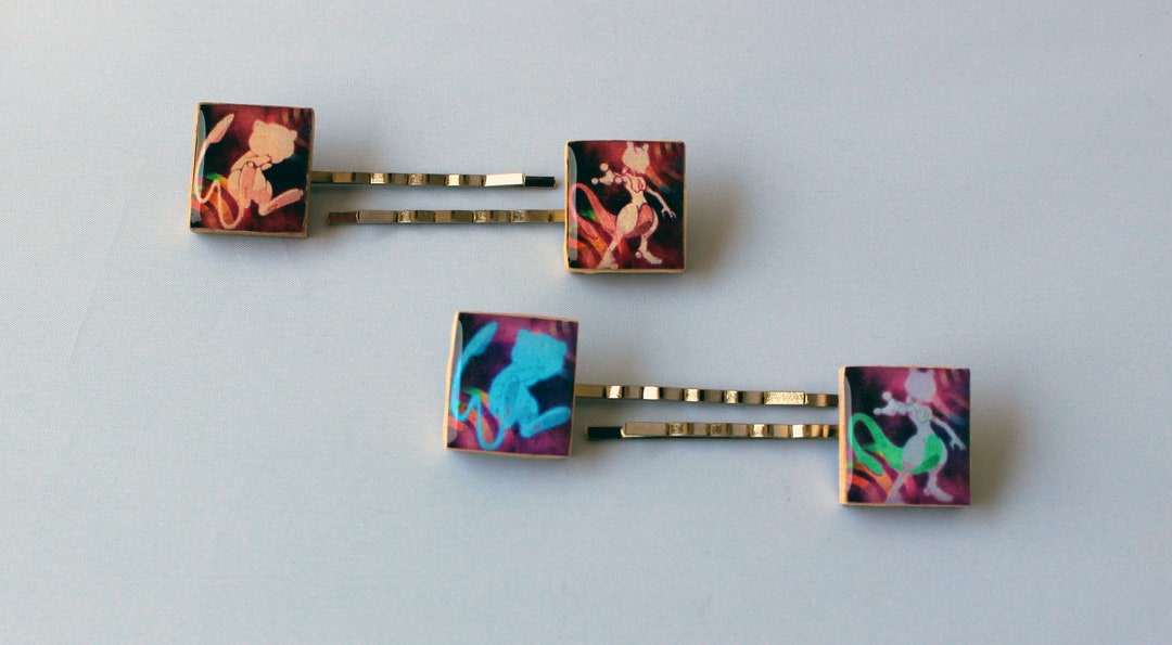 Mew/mewtwo Pokemon Inspired Scrabble Tile Bobby Pins Shiny Option