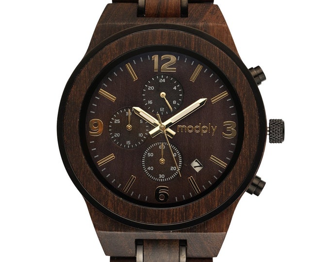 Men Engraved Watch - Fathers Day Gift - Anniversary Gift - Wooden Watch - Dad Gift - Personalized Gift - Modply - Custom Engraved Watch