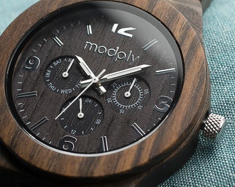 Engraved Wood Watch, Wooden Watch For Men, Analog Watch, Wrist Watch, Engraved Watch With Message, Personalized Gift, Classic Watch