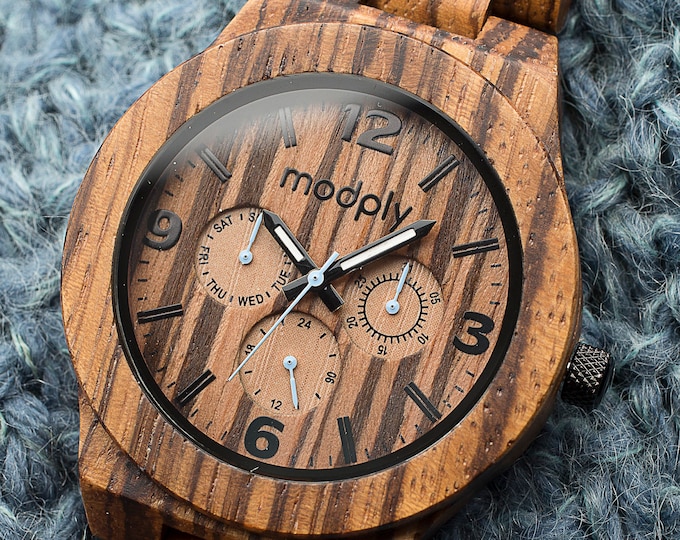 Custom Engraved Watch, Gift For Him, Wood Watch Men, Unique Gifts, Custom Watch For Men, Personalized Watch, Designer Watch, Modply