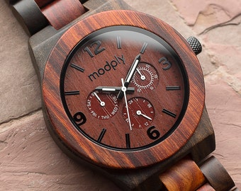 Wood Watch For Men, Engraved Watch, Husband Gift, Personalized Watch, Anniversary Gift, Handmade Wooden Watch, Customized Watch, Classic