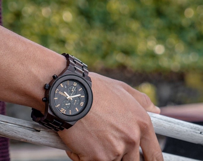 Wood Watch For Men, Engraved Watch, Handmade Watch Men, Custom Watch With Message, Best Man Watch, Mens Gift, Wedding Watch, Classic Watch