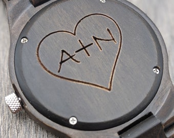 Wooden Watch - Mens Watch - Husband To Be Gift - Personalized Watch - Engraved Watch - Gift For Him - Boyfriend Gift - Love Watch Gift