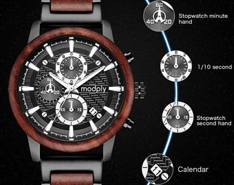 Personalized Black Metal Handmade Watch For Men Perfect As 5-Year Anniversary Gift For Him
