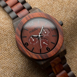 Personalized Gift For Men, Wood Watch Gift For Men, Engraved Wood Watch, Custom Brown Watch, Engraved Watch, Boyfriend Gift For Birthday