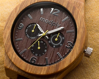 Wooden Watch For Men, Dad Gift, Engraved Men Watch, Personalized Watch, Men Wood Watch, Custom Men Watch, Gift For Him, Wedding Gift Modply