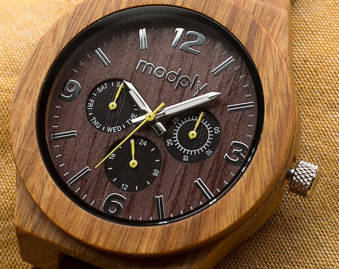 Wooden Watch For Men, Dad Gift, Engraved Men Watch, Personalized Watch, Men Wood Watch, Custom Men Watch, Fathers Day Gift For Him, Modply