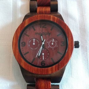 Classic Monogram Wood Watch For Men Engraved Wooden Watch With Inscription 5-Year Anniversary Gift Best Gift For Husband image 10
