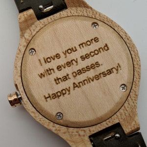 Watch For Women, Wood Watch, Engraved Wood Watch For Women, Personalized Watch, Gift For Mom, Womens Wrist Watch, Mothers Day Gift For Her image 10