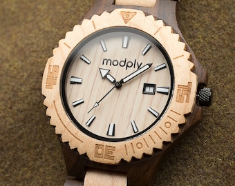 Mens Wooden Watch, Gift For Men, Wood Watch Men, Personalized Wooden Watch With Message, Engraved Wooden Watch, Monogramed Watch For Men