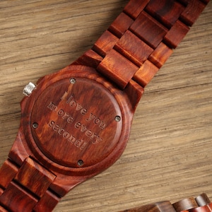 Engraved Watch For Men, Wood Watch Men, Wrist Watch, Analog Watch, Personalized Watch, Custom Men Watch, Gift For Him, Boyfriend Gift