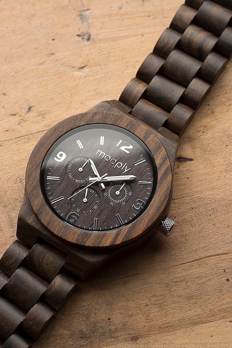Custom Engraved Wooden Watch Birthday Gift For Him Wooden Etsy