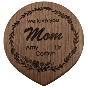 Wood Compact Mirror, Custom Engraved Mirror, Pocket Mirror, Makeup Mirror, Small Mirror, Personalized Mirror, Mother Of The Bride Gift
