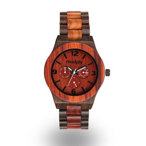 Classic Monogram Wood Watch For Men Engraved Wooden Watch With Inscription 5-Year Anniversary Gift Best Gift For Husband image 8