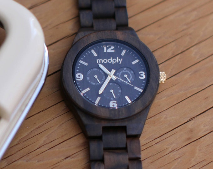 Wooden Watches For Men - Wrist Accessory For Men - Gift For Him - Mens Gift - Anniversary Watch - Husband Gift - Engraved Watch - Classic
