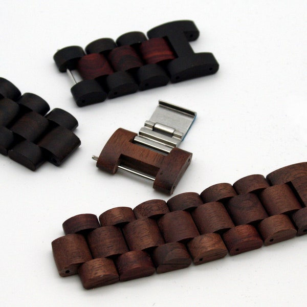 Modply Brand Men's Replacement Wood Band Link for Harvard, Harvard Series II, Teton, and Atan model Modply watches