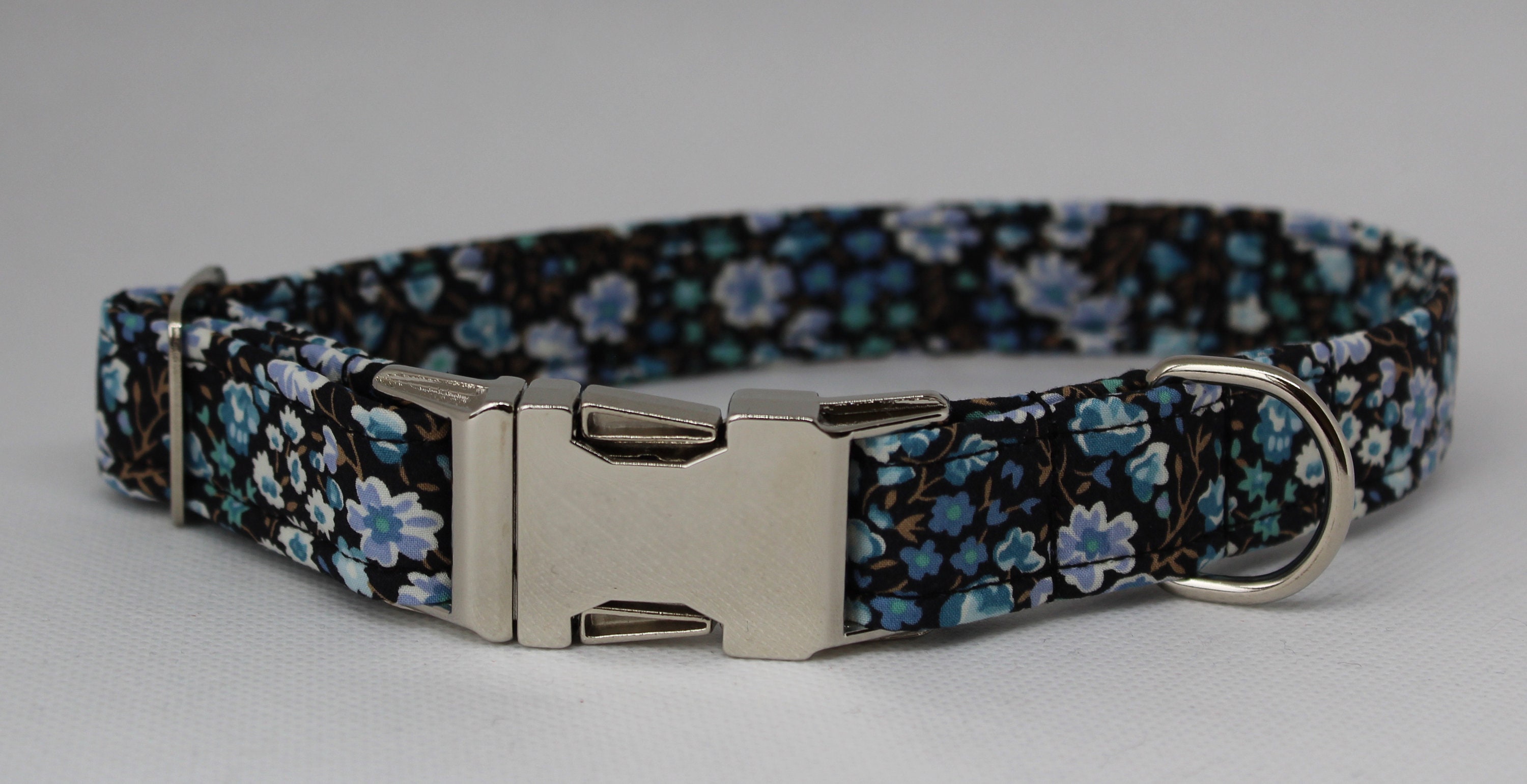 Handmade Liberty Phoebe and Jo Fabric Dog Collar With Welded | Etsy